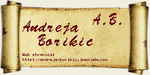 Andreja Borikić vizit kartica